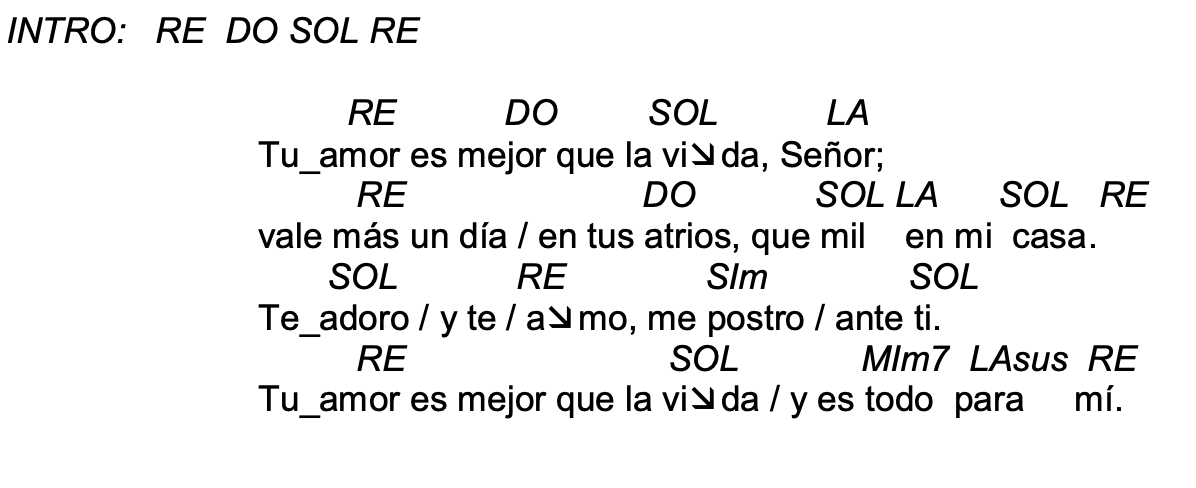 Letra de Tu Amor Es Mejor Que La Vida con acordes