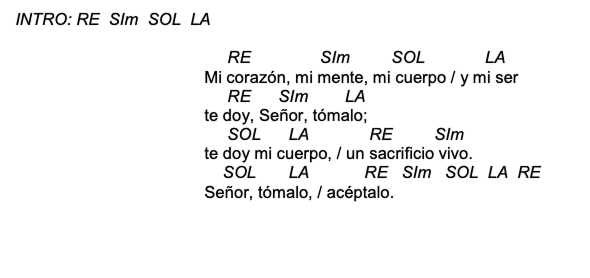 Letra de Mi Corazón, Mi Mente con acordes