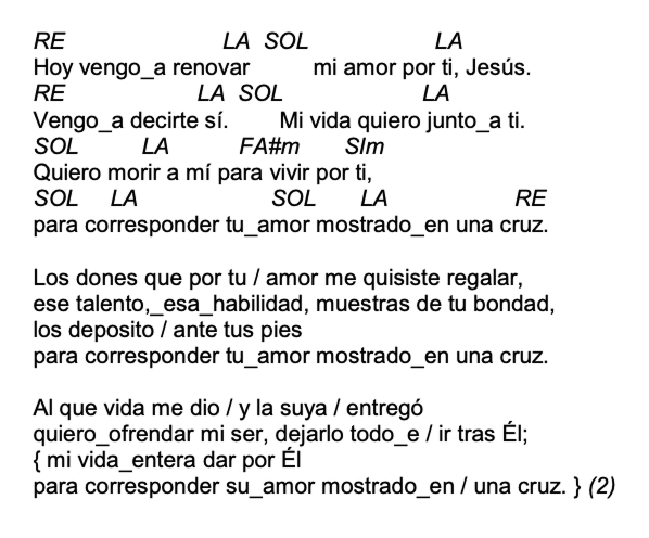 Letra de Para Corresponder con acordes