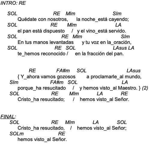 Letra de Quedate Con Nosotros con acordes