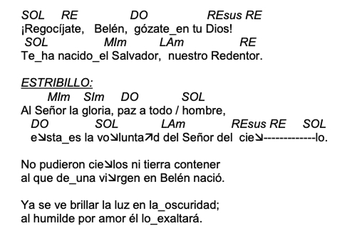 Letra de Regocijate, Belen con acordes